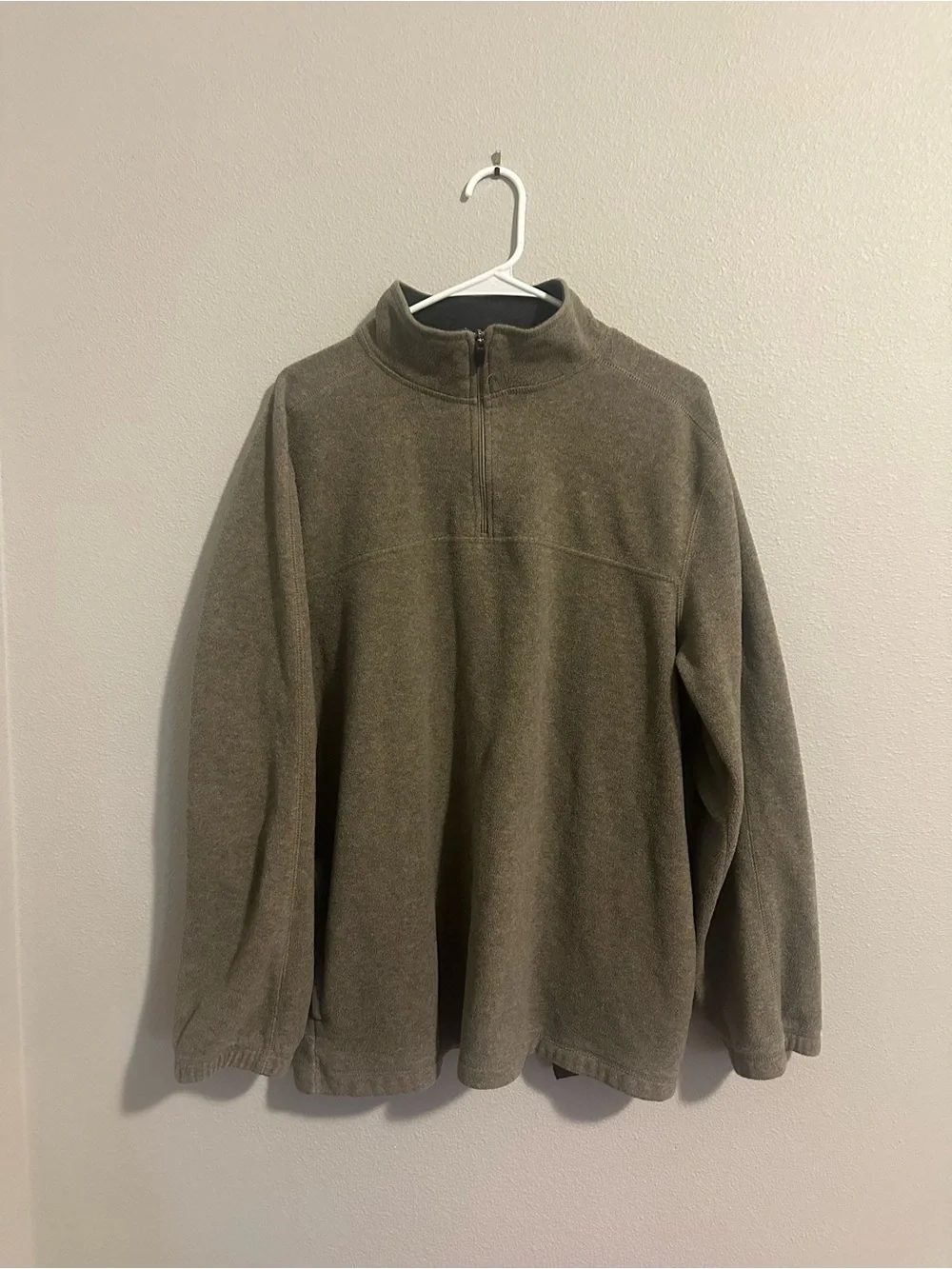 croft & barrow Olive Green Quarter-Zip Fleece Pullover